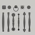 Modern Handle Door Handle 3d model