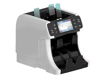 Commercial Bill Counter Machine With Digital Display Screen And Bill Feeder 3d model