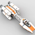 LEGO toy building blocks spaceship sci-fi spaceship 3d model