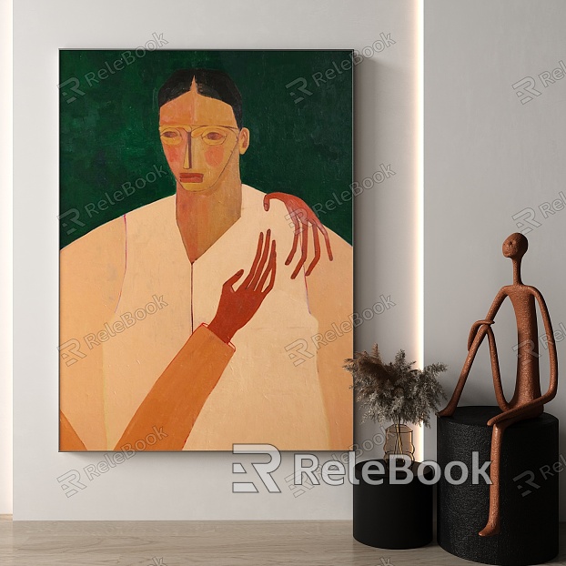 modern figure painting abstract decorative painting model