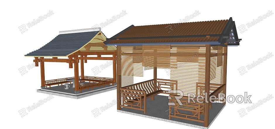 New Chinese Style Pavilion Leisure Pavilion model