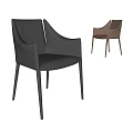 Modern Leather Dining Chairs With Sleek Design And Two Tone Colors