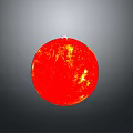 Elegant Red Spherical Chandelier With Golden Texture For Modern Home Decor