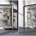 Modern Display Cabinet With Glass Doors Showcasing Plates Books Vase And Photo Frame