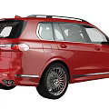 Red Luxury SUV Featuring Sleek Exterior Design Alloy Wheels And Front Grille