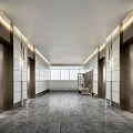 modern elevator hall elevator car 3d model