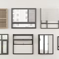 Window combination aluminum alloy window casement window system window door and window 3d model