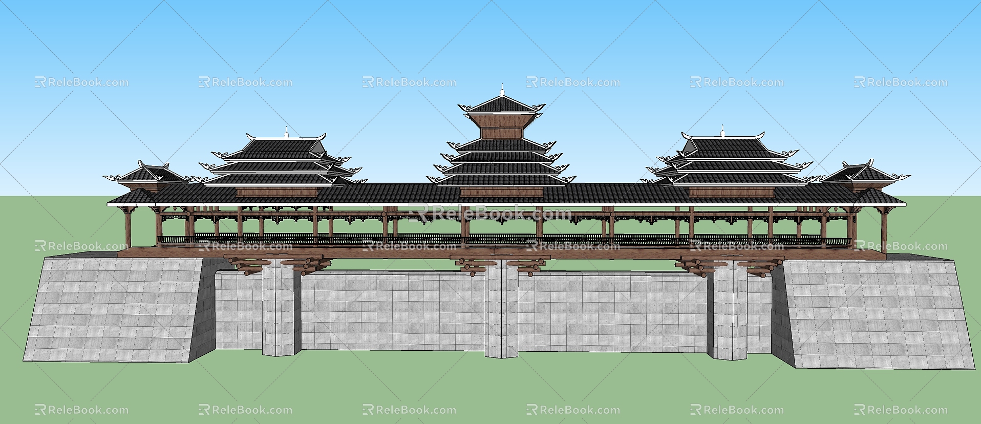 Chinese Bridge 3d model