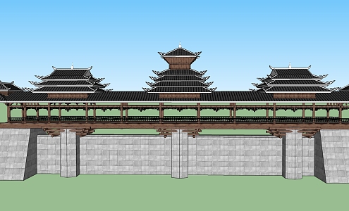 Chinese Bridge 3d model