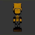 Yellow And Black JCB Loader Functional Vehicle With Front Bucket Large Tires And Cab