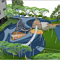 Children's play area SU model 3d model