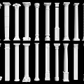 Collection Of Classical Roman Columns With Various Architectural And Decorative Styles