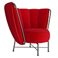 TULIP Red Multiplayer Sofa 18 3d model