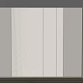 Modern Bedroom Accent Wall Design With Gray Beige Panels Wooden Inserts And Vertical Stripes
