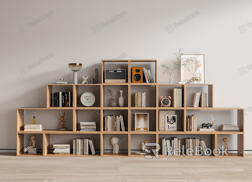 Bookcase Books Bookshelf Ornaments Book Decorative Cabinet model