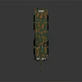 Military Combat Vehicle With Camouflage Paint Multiple Wheels And Weapon System