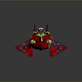 Colorful Cosmic Spaceship Model With Red Blue Yellow Design And Aerodynamic Wings
