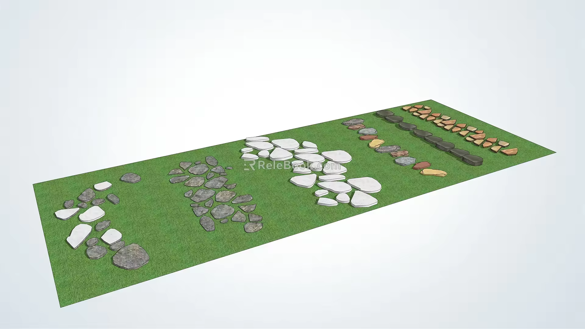 Modern slate luting step 3d model