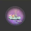 Cute Decorative Living Accessory With Pink Sphere Cloud Star Hearts And Unicorn