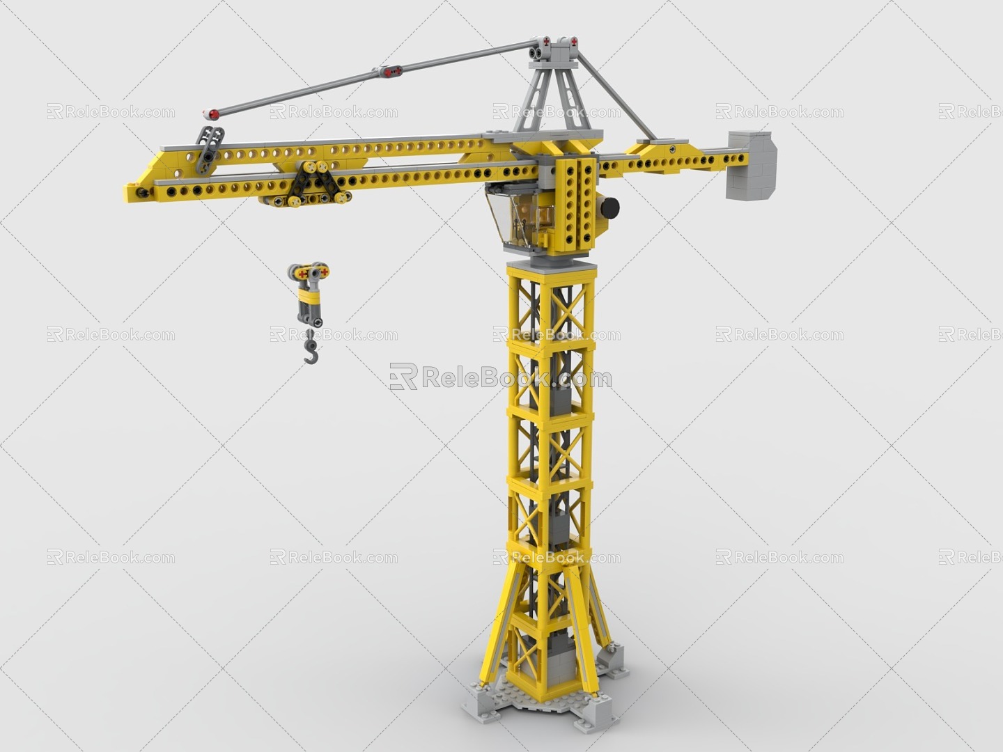 Lego toy building blocks big crane engineering truck 3d model