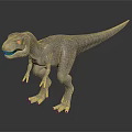 Detailed Tyrannosaurus Dinosaur Model In Standing Pose With Sharp Teeth