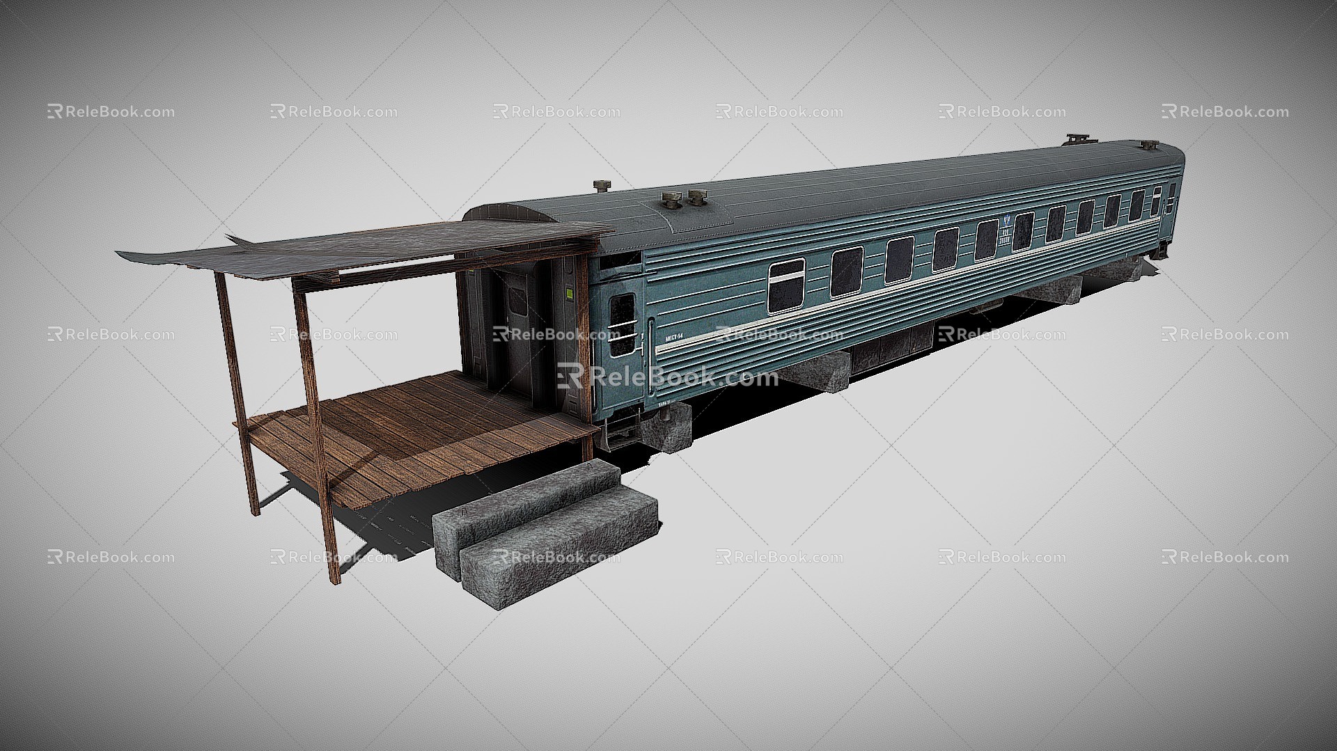 Modern Train Station 3d model