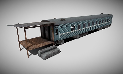 Modern Train Station 3d model