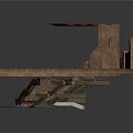 Ancient Roman Amphitheater 3D Model With Tiered Seats And Stone Arch Structures