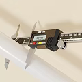 Precision Digital Vernier Caliper Measuring White Metal Pipe for Professional Hardware Tools