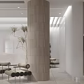 Modern Beauty Hair Salon Interior With Light Tones Comfortable Seating And Plant Decor