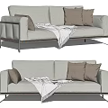 Modern double sofa 3d model