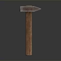 Sturdy Hammer With Metal Head And Wooden Handle On Gray Gradient Background