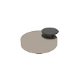 Modern Two Piece Round Coffee Tables With Sleek Metallic Finish And Sturdy Base