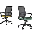 Modern Office Chair With Breathable Mesh Back And Comfortable Colored Seat For Home Office Workspace