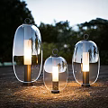 Modern Outdoor Decorative Lights With Transparent Glass And Warm Glow For Garden