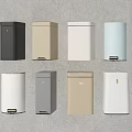Stylish Pedal Operated Trash Bins In Various Colors For Home Use