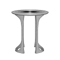 Modern Black Coffee Table With Stylish Curved Legs And Smooth Surface 3d model