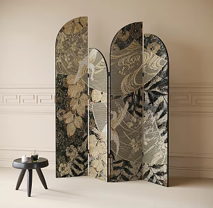 French Folding Screen 3d model