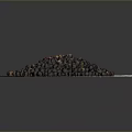 Heap of Whole Black Peppercorns Placed On White Paper Against Gray Background