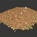 Organic Brown Spice Powder With Small Granules And Green Leaf Fragments