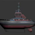 3D Rendered Colorful Yacht With Detailed Structure