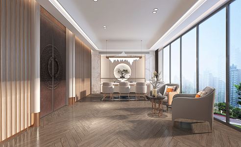 Luxury Club Reception Club 3d model