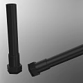 Black Cylindrical Pipe Fittings With Hexagonal Tops For Industrial Applications