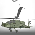 American Apache helicopter gunships 3d model