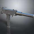 Modern Black Tactical Submachine Gun With Suppressor And Ergonomic Grip 3d model