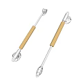 Modern Sleek Metal Door Handles With Brass And Silver Lever Design For Home Interior Use