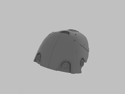3D Model of Mechanical Component With Gray Surface And Circular Hexagonal Elements 3d model