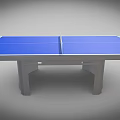 High Quality Table Tennis Table with Blue Surface White Net and Sturdy Frame 3d model