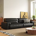 Modern sofa coffee table combination 3d model