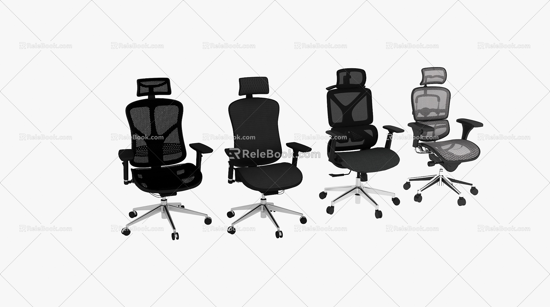 Rotating office chair fabric stainless steel model